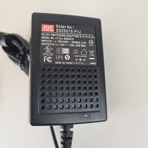 MW Mean Well AC/DC Switching Adapter Power Supply - Picture 6 of 7